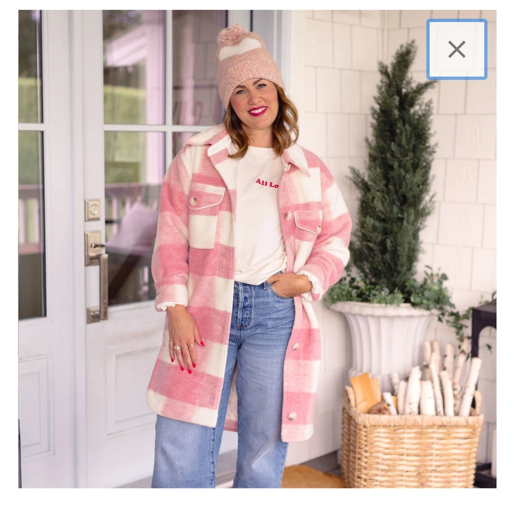 Joe Fresh x Jillian Harris 2022 Pink Plaid jacket
